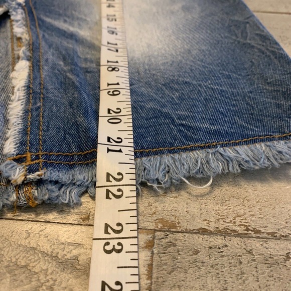 Vintage Denim Skirt Sz 1/2‎ 26” Waist Open Slit Medium Wash By Xoxo Y2K 90’s USA - Picture 6 of 9